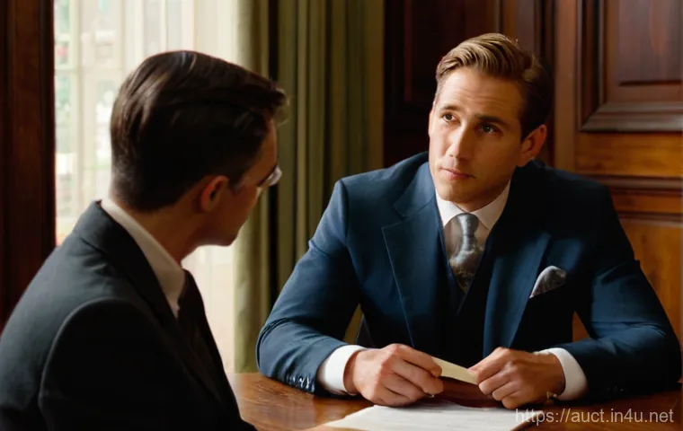 경매사 실무에서 중요한 소통 스킬 - **Image Prompt 1: The Art of Empathetic Listening**
A professional, smartly dressed female aucti...