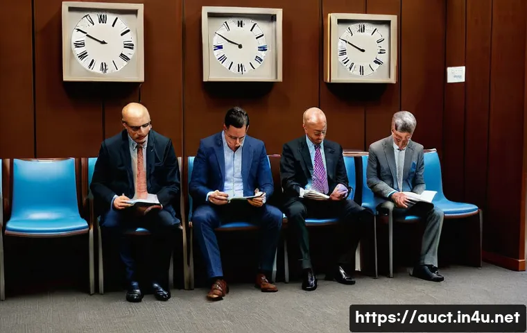 경매사 실기시험 준비 과정의 꿀팁 - **Image Prompt 1: The Tense Waiting Room**
    "A group of diverse candidates, dressed in neat but c...